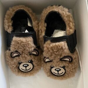 Moschino baby Brown and Black teddy shoes size 16 NWT